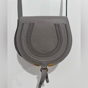 Authentic Chloe Marcie Saddle Bag - Cashmere Grey.